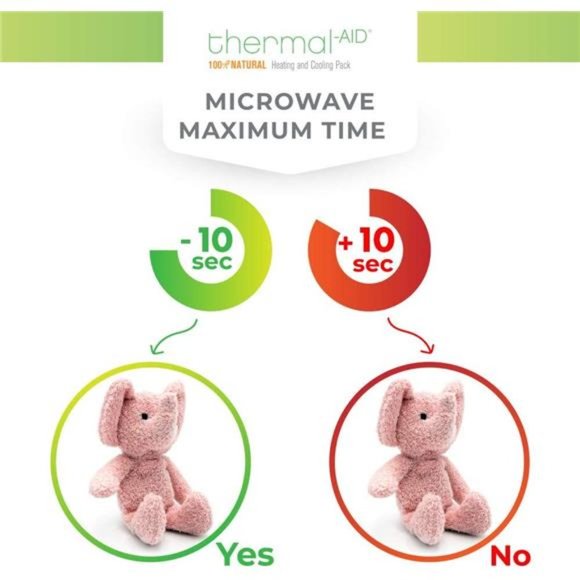 Mini Microwavable Stuffed Animal Plush Toy and Hot Cold Pack Tiny The Elephant - Picture 4 of 4